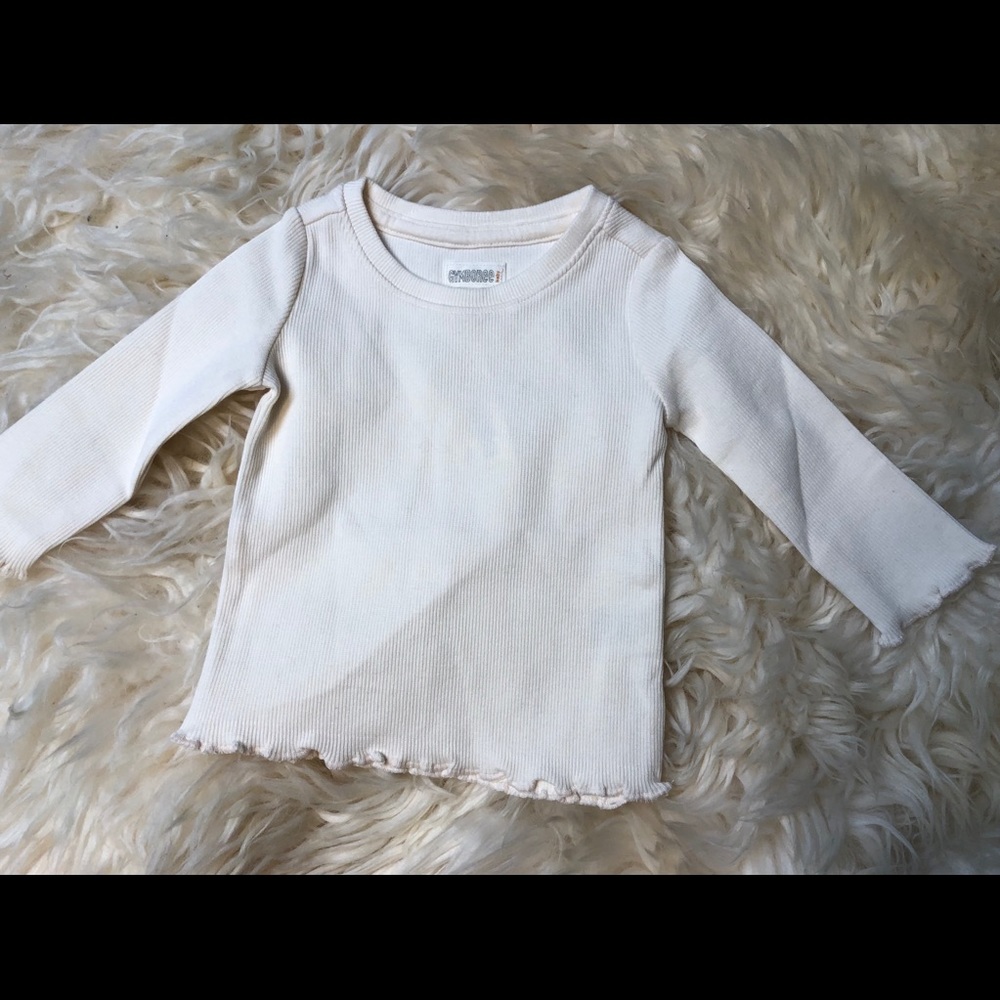 Robbed cream long sleeve!  3-6m NEW